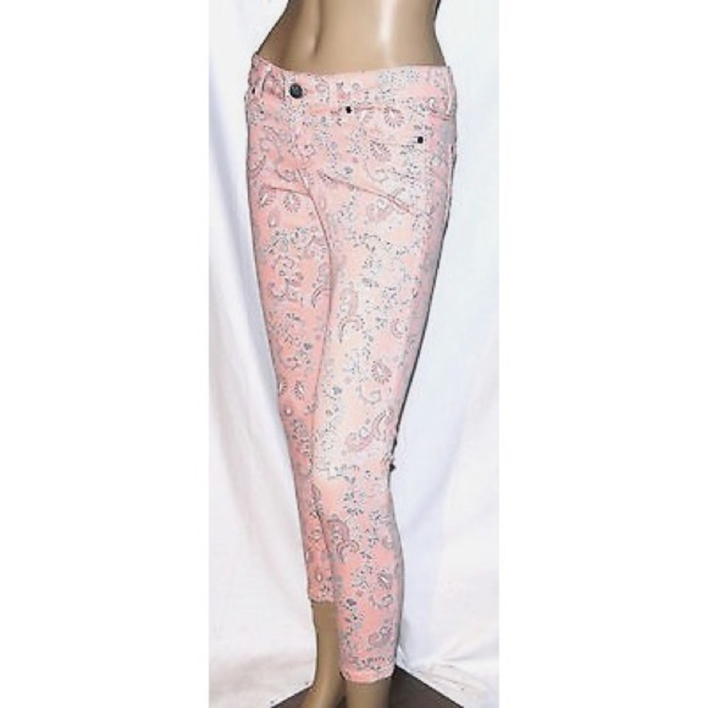 True Freedom Peach Paisley Pants